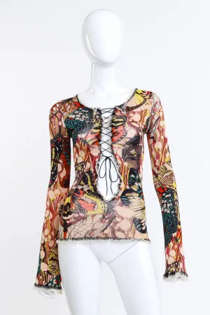 Lace Up Butterfly Top