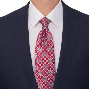 Lampedusa Burgundy Duchesse Silk Tie