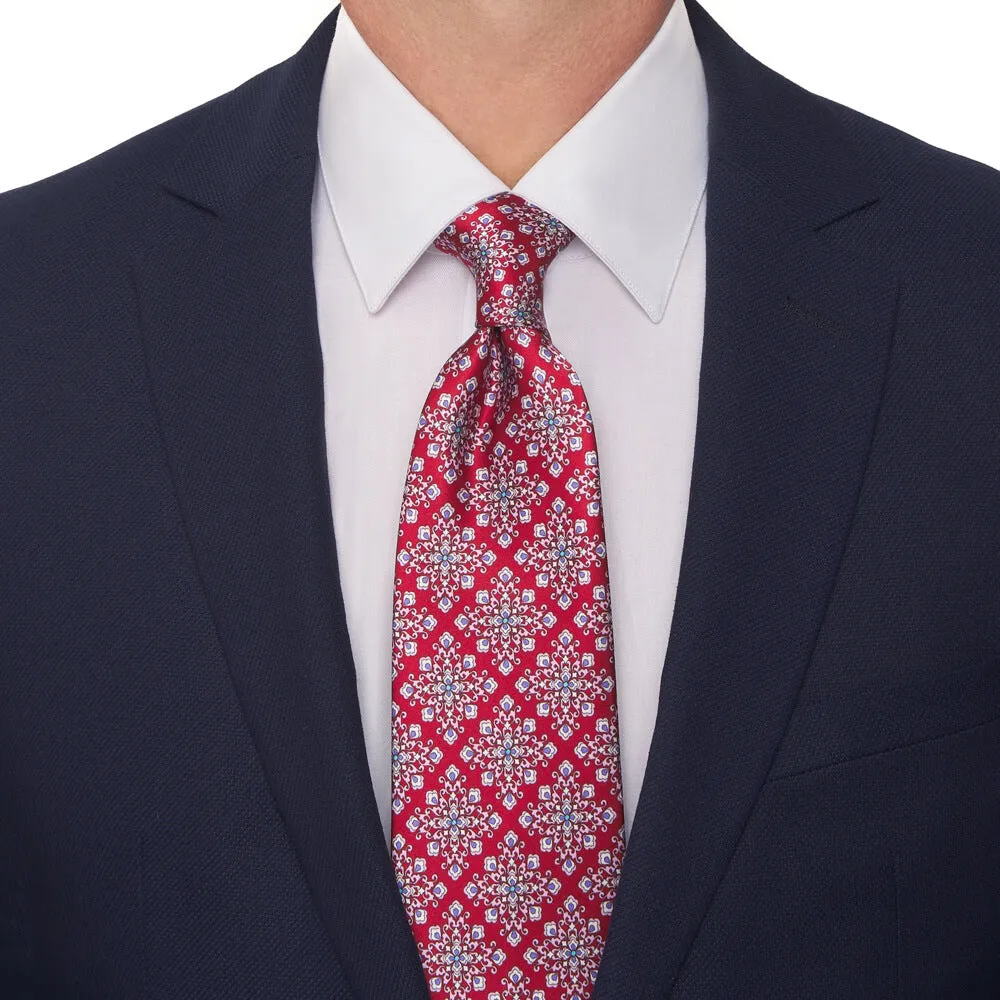 Lampedusa Burgundy Duchesse Silk Tie