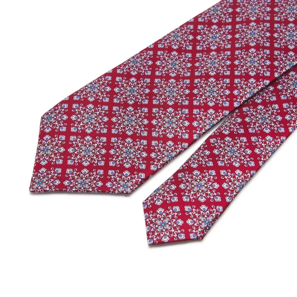Lampedusa Burgundy Duchesse Silk Tie