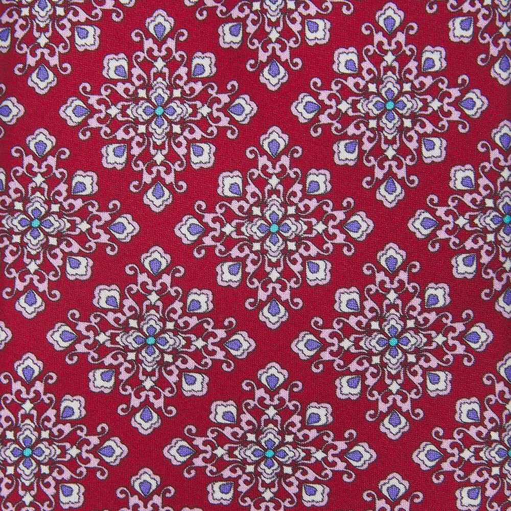 Lampedusa Burgundy Duchesse Silk Tie