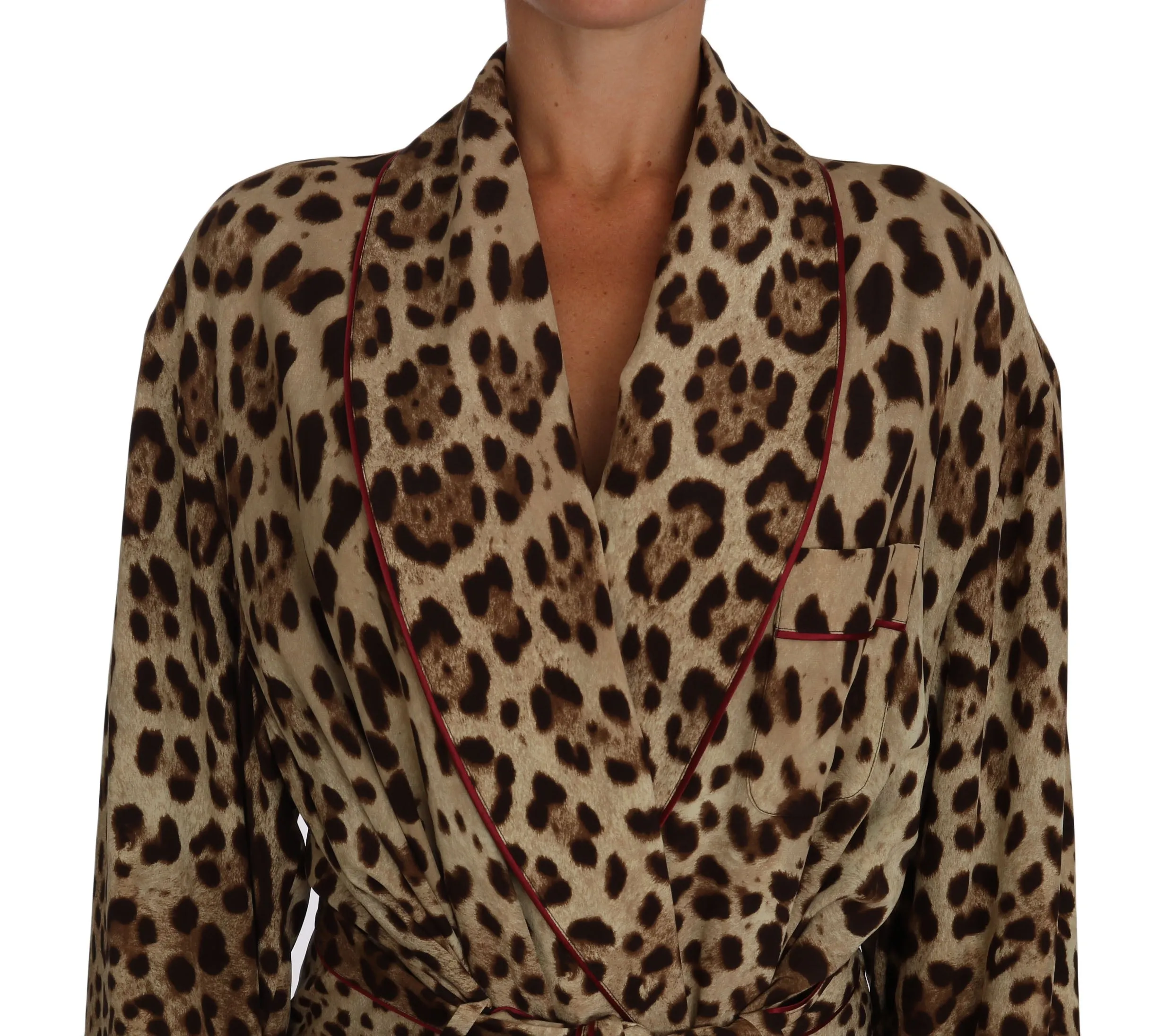 Leopard Printed Robe Kimono Dress