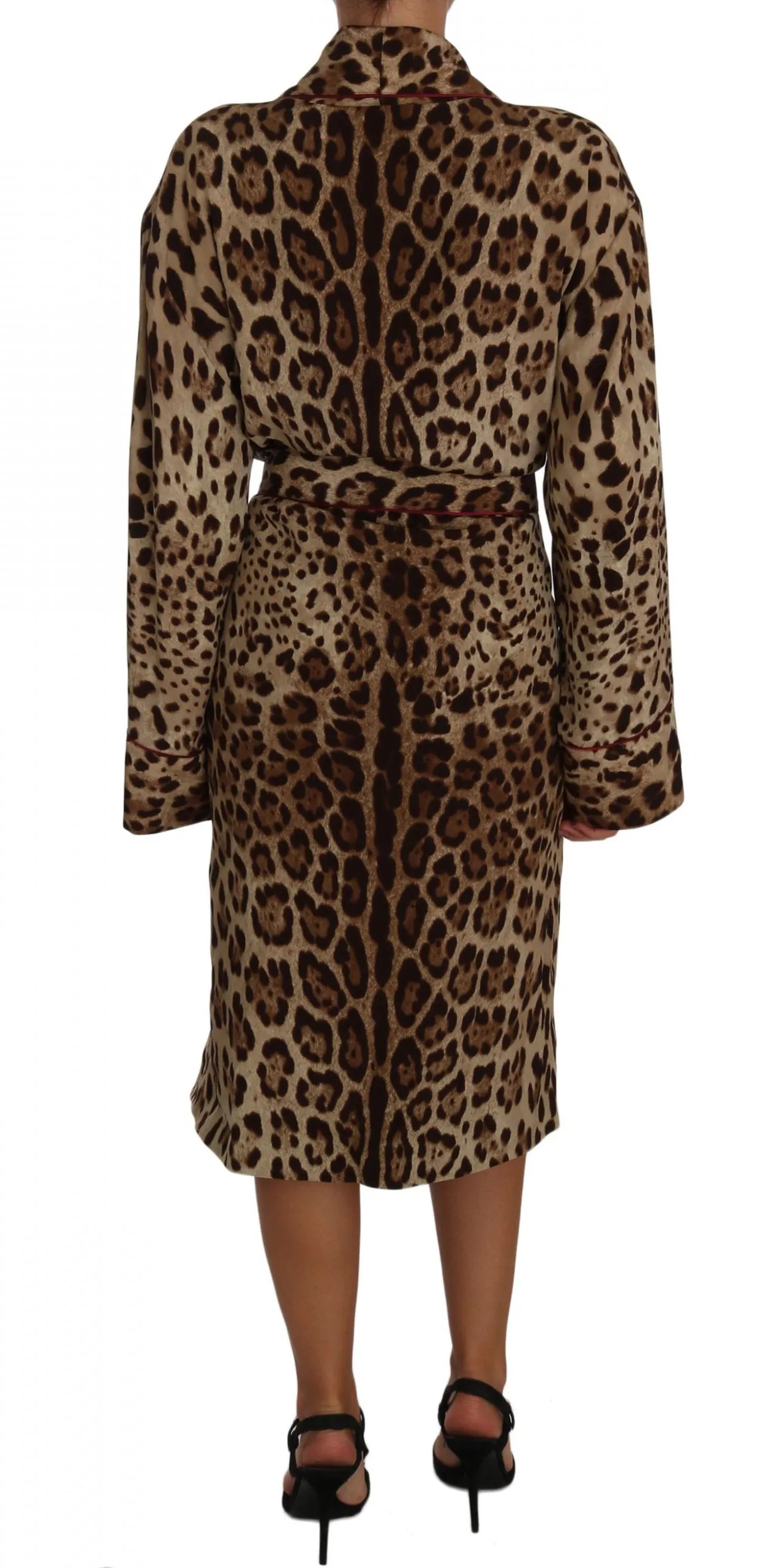 Leopard Printed Robe Kimono Dress