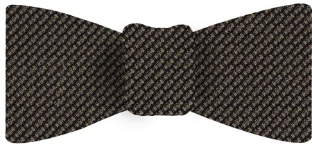 Light Camel & Midnight Blue Cashmere/Silk Grenadine Grossa Silk Bow Tie SCGGBT-9