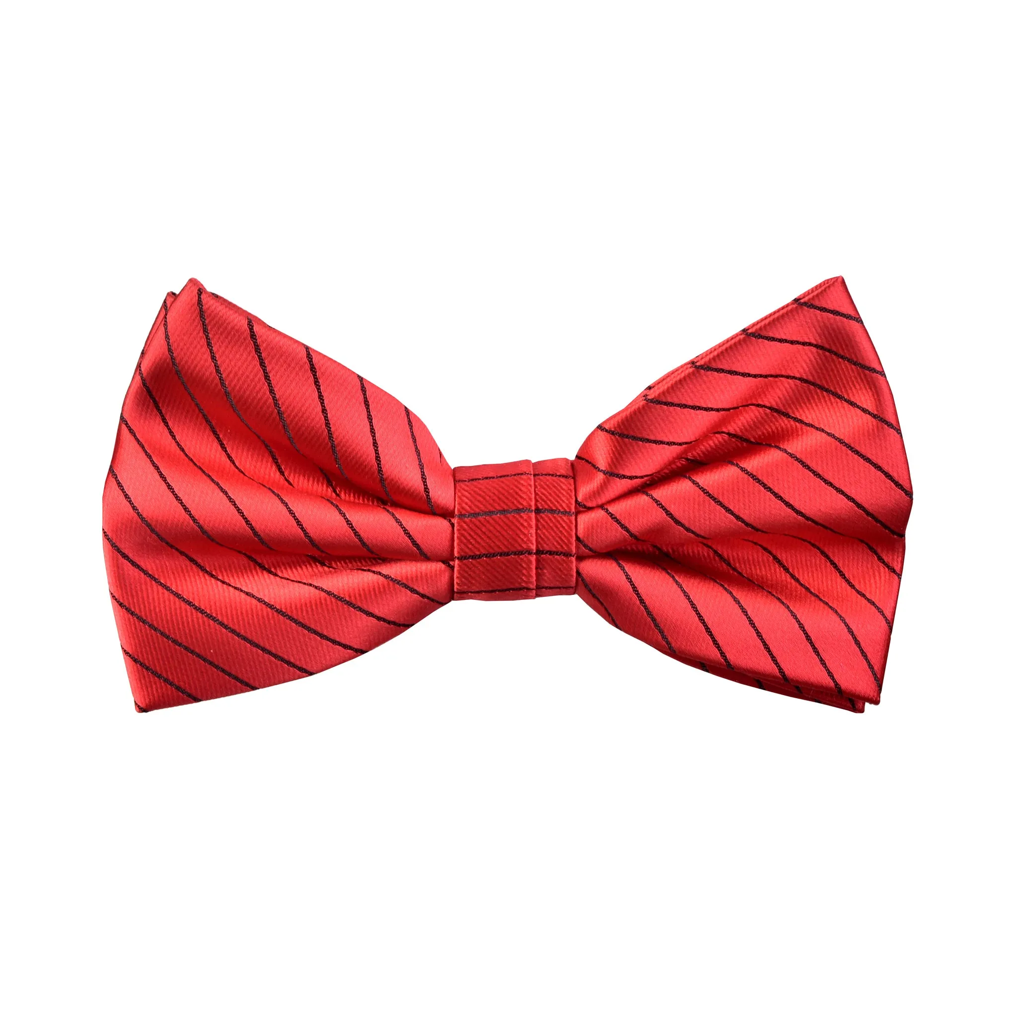 Lined Isaac Bow Tie in Red