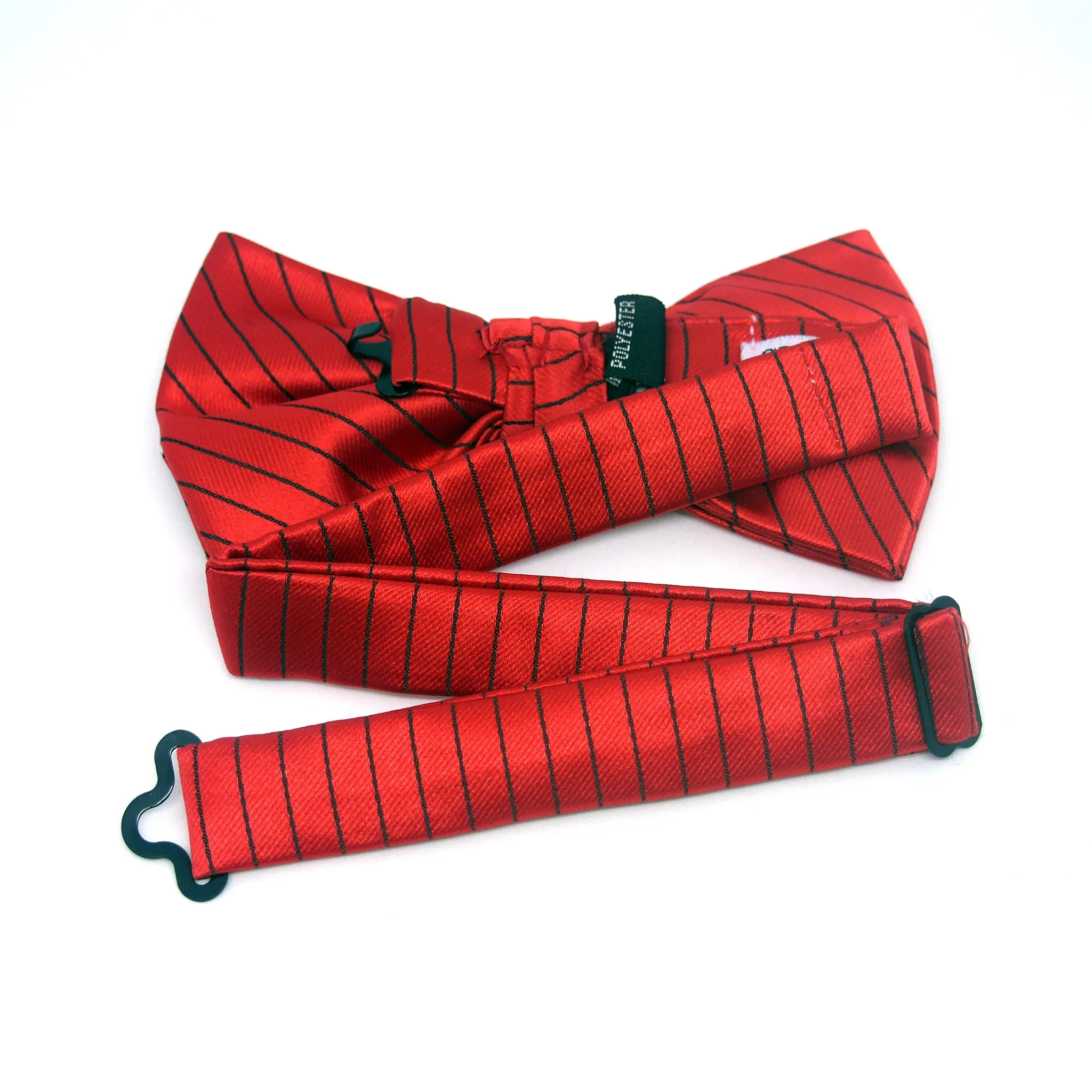 Lined Isaac Bow Tie in Red