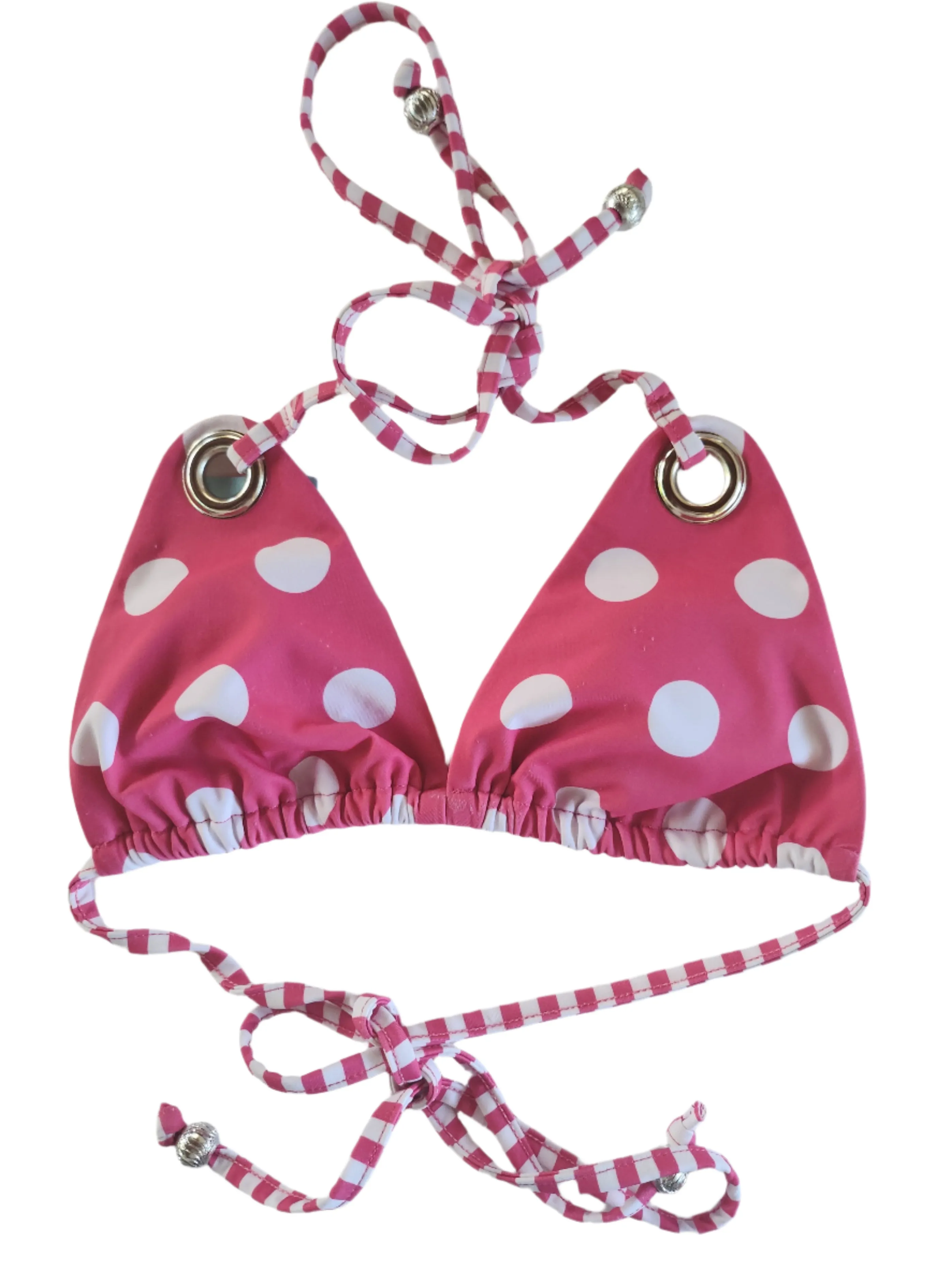 Loco Boutique Polka Dot Triangle Bikini Top