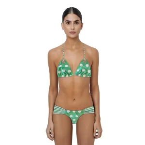 Loco Boutique Polka Dot Triangle Bikini Top