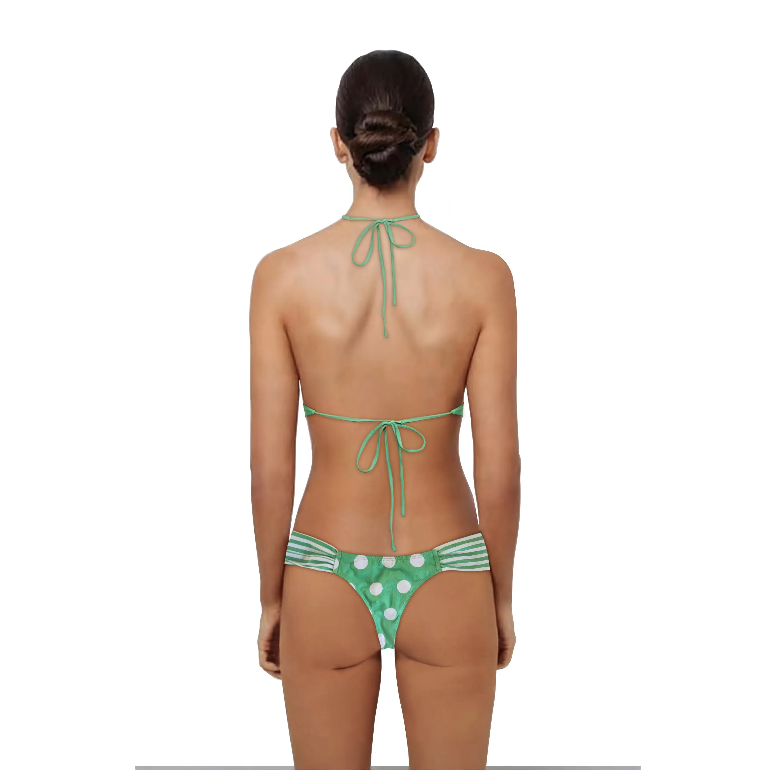 Loco Boutique Polka Dot Triangle Bikini Top