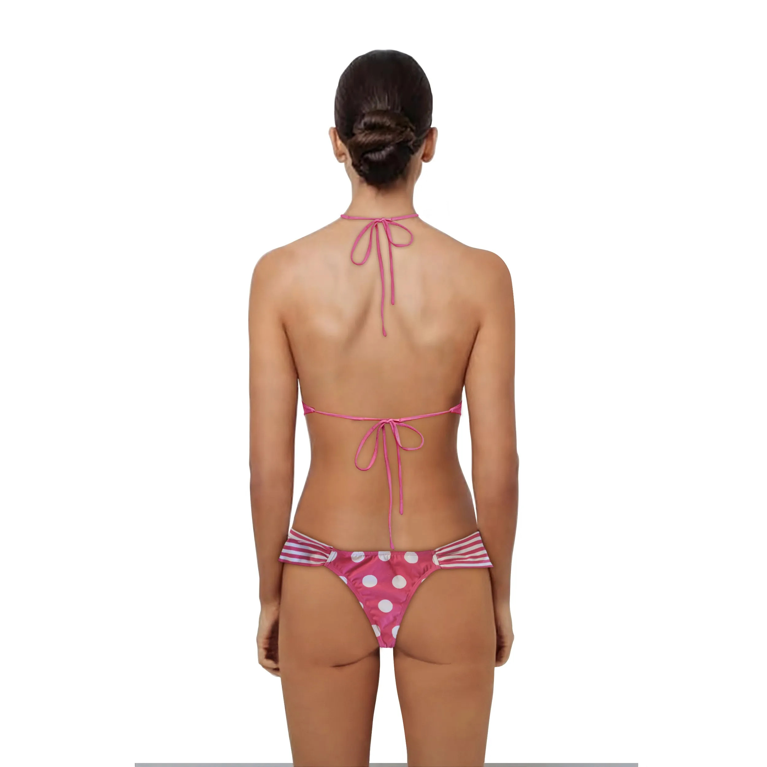 Loco Boutique Polka Dot Triangle Bikini Top
