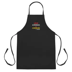 Love Kindness & Cookies Embroidered Apron