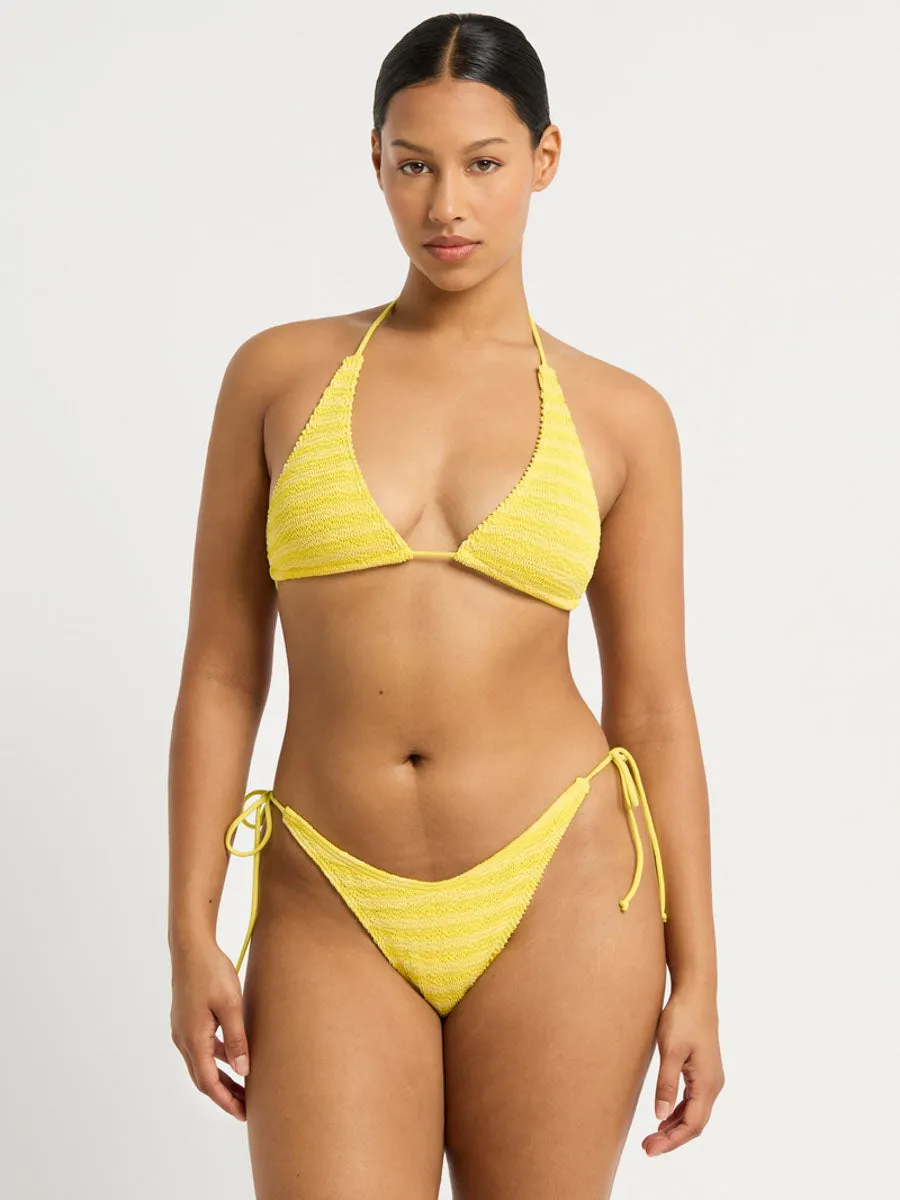 Lurex Sofie Triangle in Limoncello Stripe