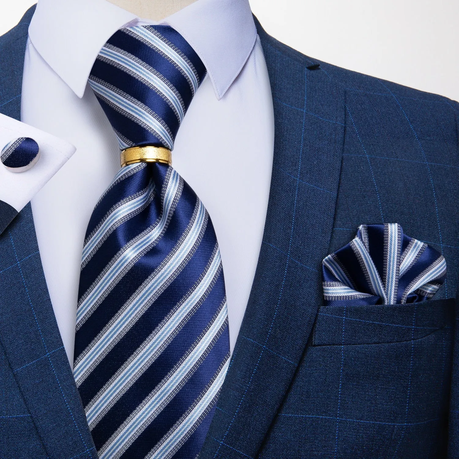 Luxury Striped Silk Woven Ties