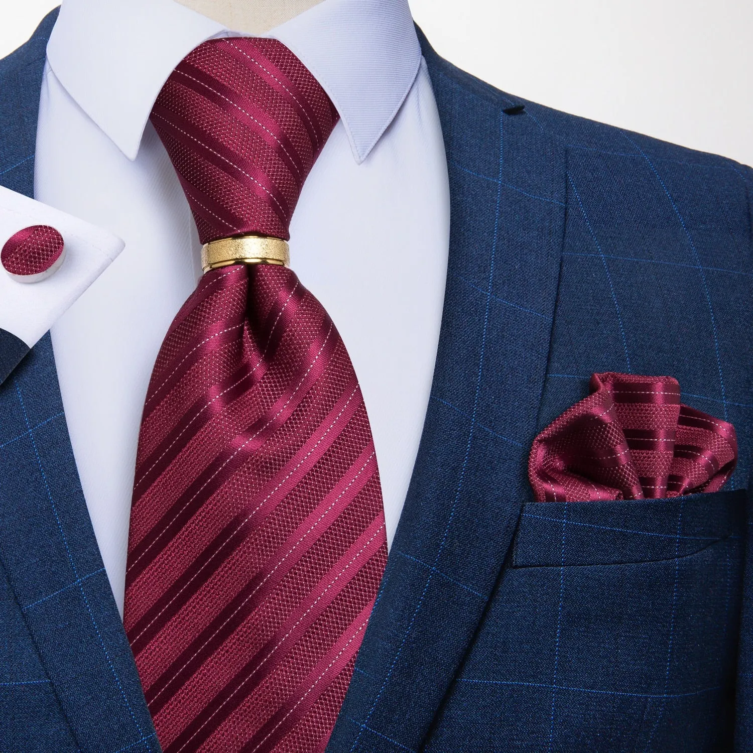 Luxury Striped Silk Woven Ties