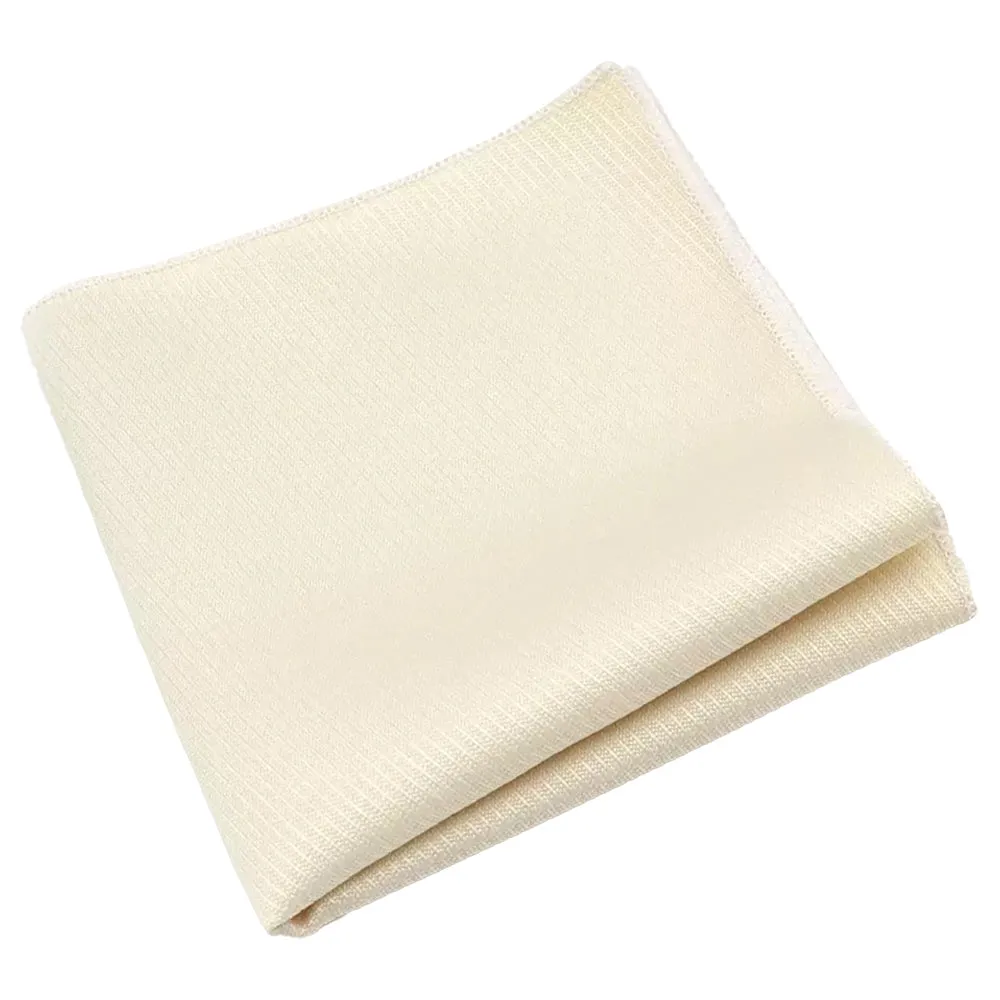Matilda Waffle Knitted Wool Tie, Cream Pocket Square and Silver Tie Pin Set