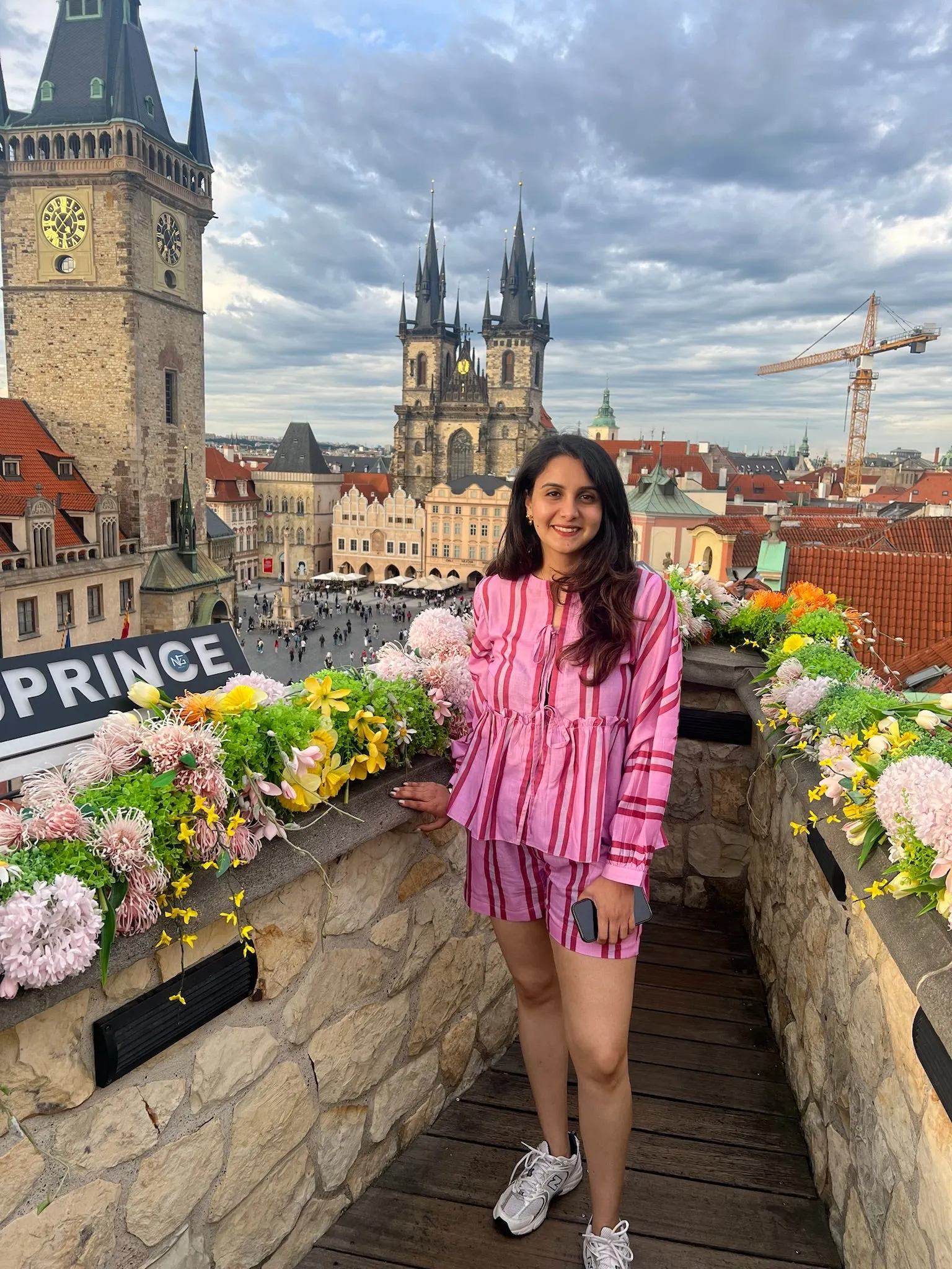 Mehak Bakshi in Bubble Gum Stripes Coord Set