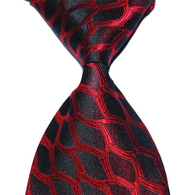 Men Wedding Party Silk Striped Tie