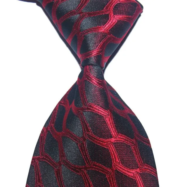 Men Wedding Party Silk Striped Tie