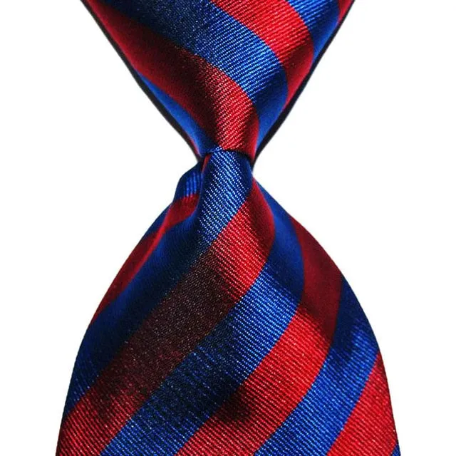 Men Wedding Party Silk Striped Tie