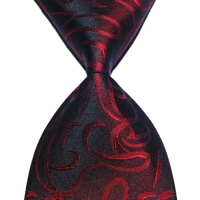 Men Wedding Party Silk Striped Tie