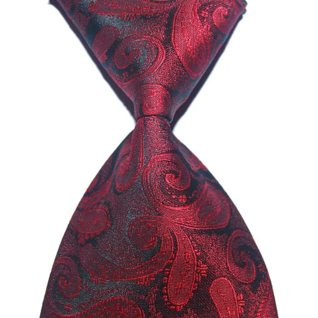 Men Wedding Party Silk Striped Tie