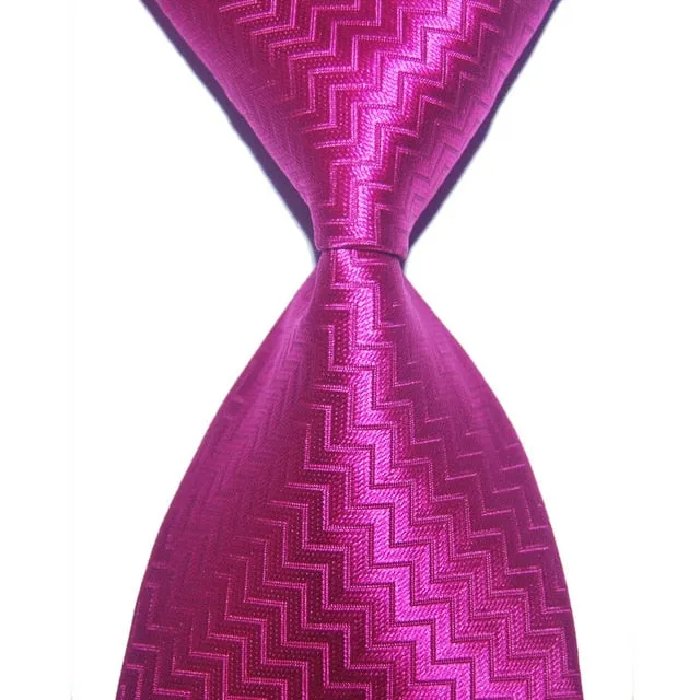 Men Wedding Party Silk Striped Tie