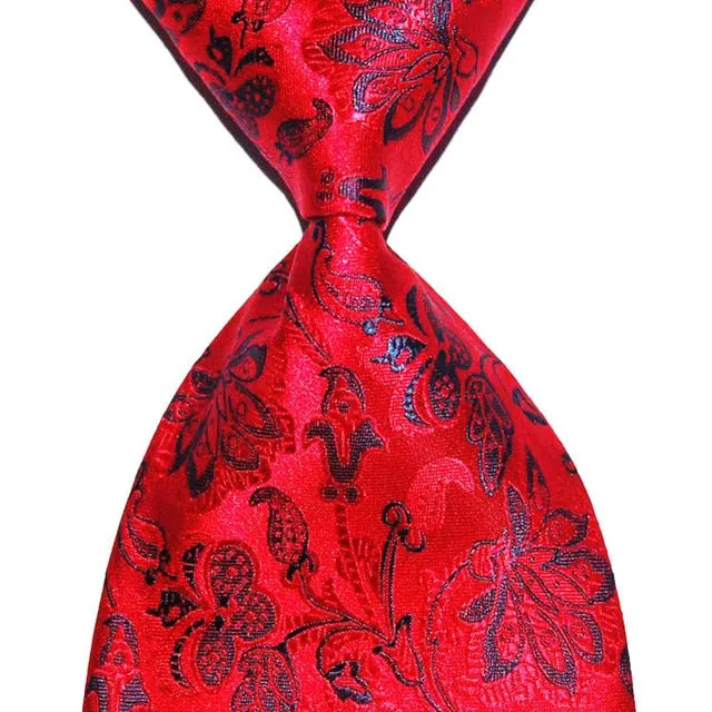 Men Wedding Party Silk Striped Tie