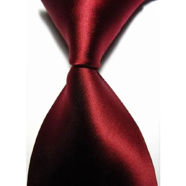 Men Wedding Party Silk Striped Tie