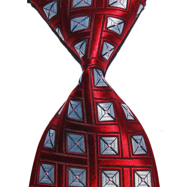 Men Wedding Party Silk Striped Tie