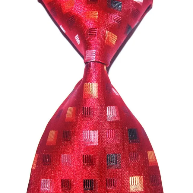Men Wedding Party Silk Striped Tie