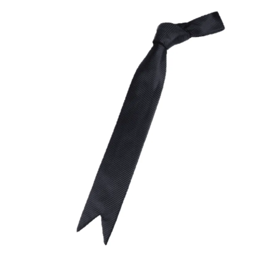 Men's Black Blue Cavalz V cut Necktie