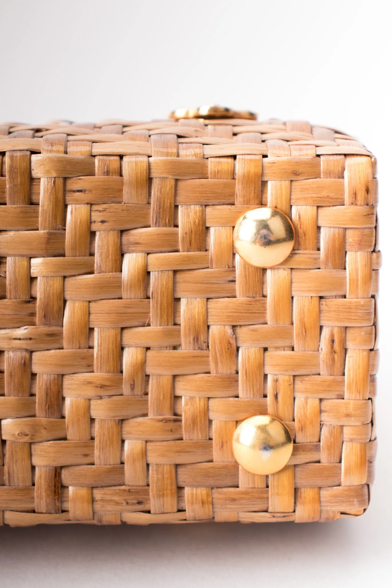Metal Wicker A-Frame Box Bag