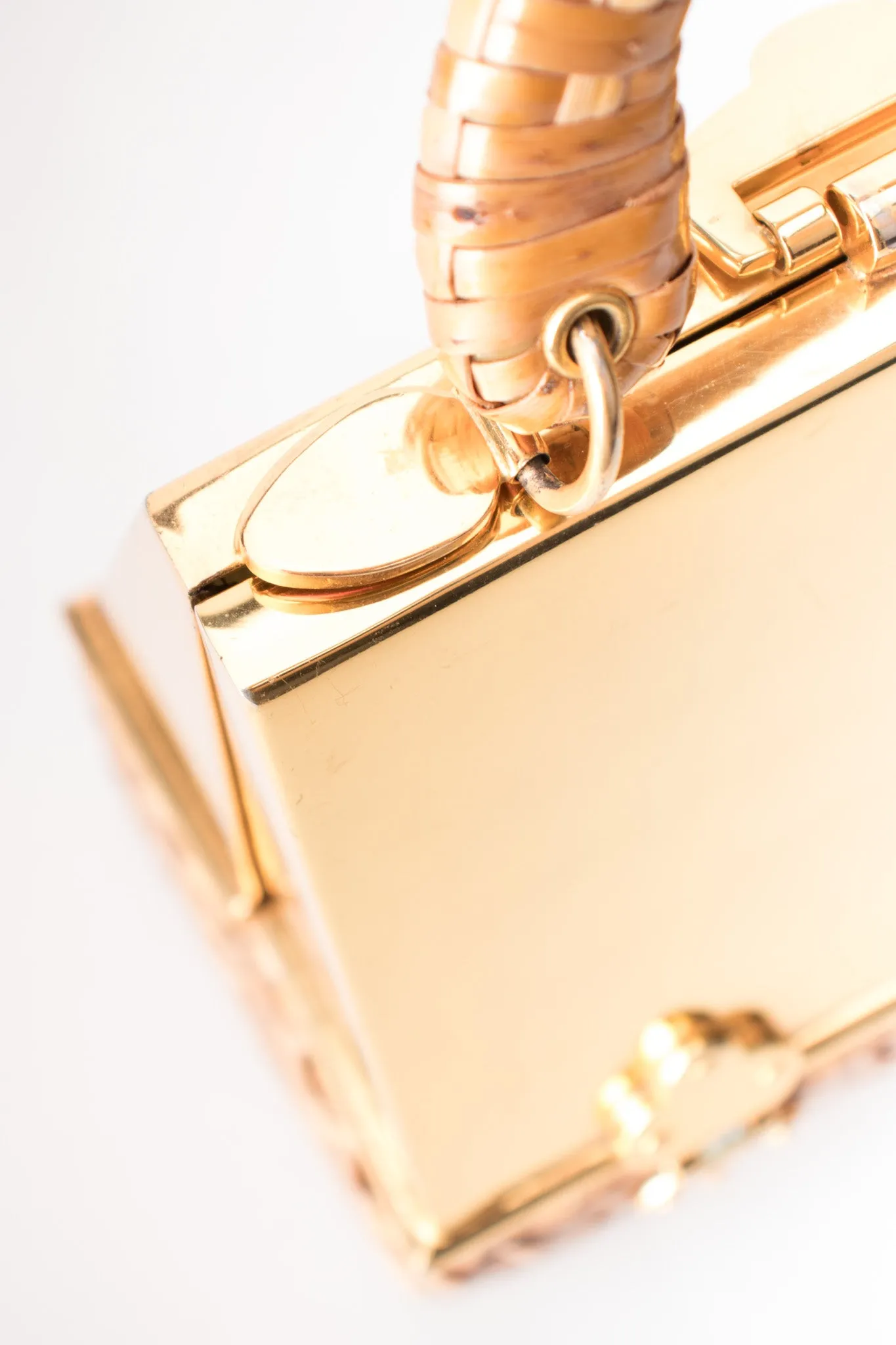 Metal Wicker A-Frame Box Bag