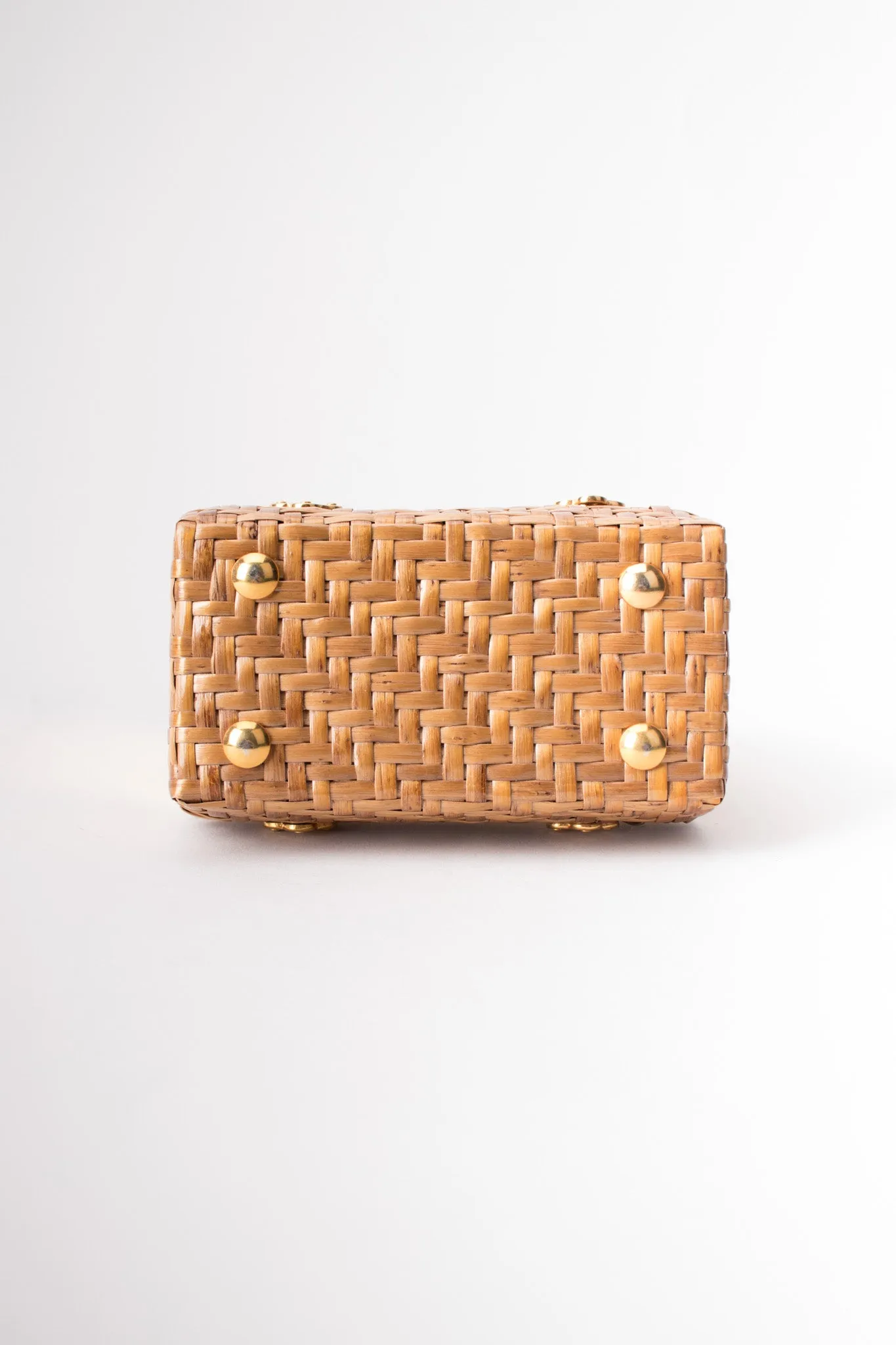 Metal Wicker A-Frame Box Bag