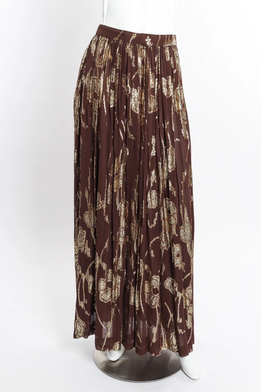 Metallic Top and Skirt Set