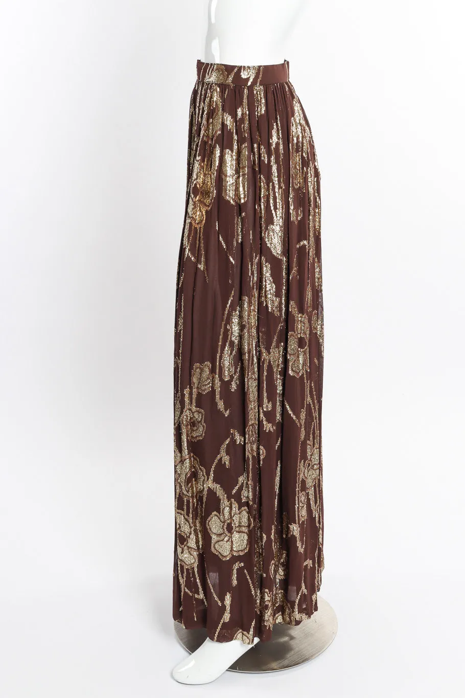 Metallic Top and Skirt Set