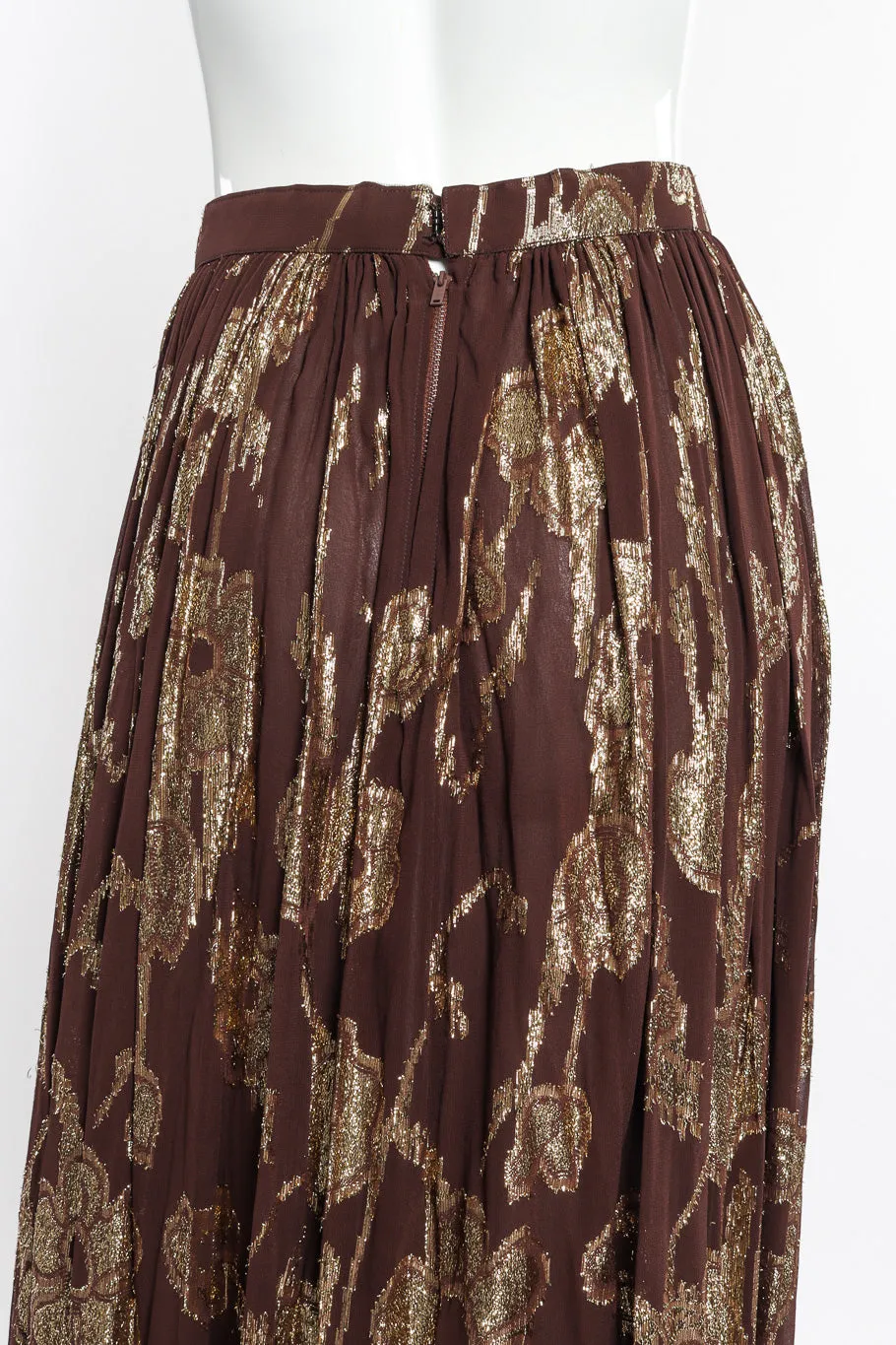 Metallic Top and Skirt Set