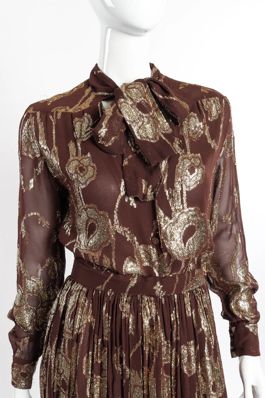 Metallic Top and Skirt Set
