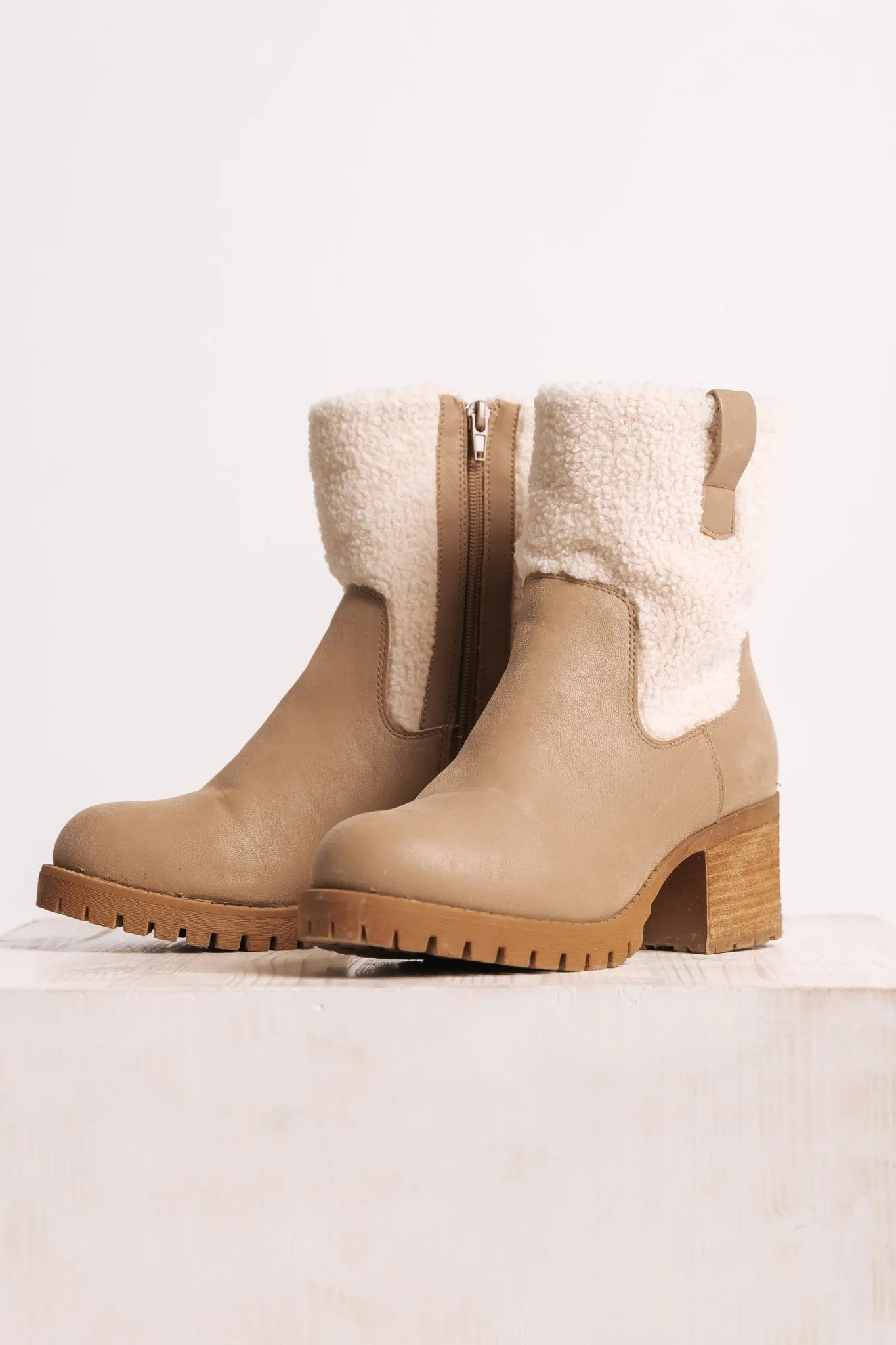 MIA Jakob Sherpa Heeled Booties - FINAL SALE