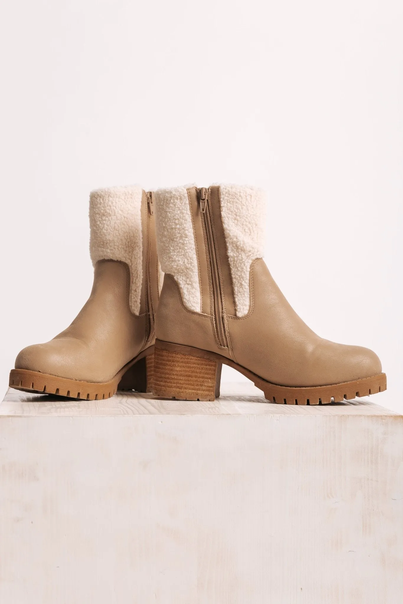 MIA Jakob Sherpa Heeled Booties - FINAL SALE