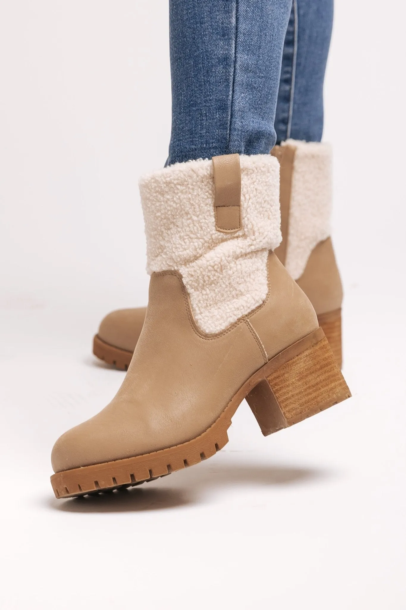 MIA Jakob Sherpa Heeled Booties - FINAL SALE