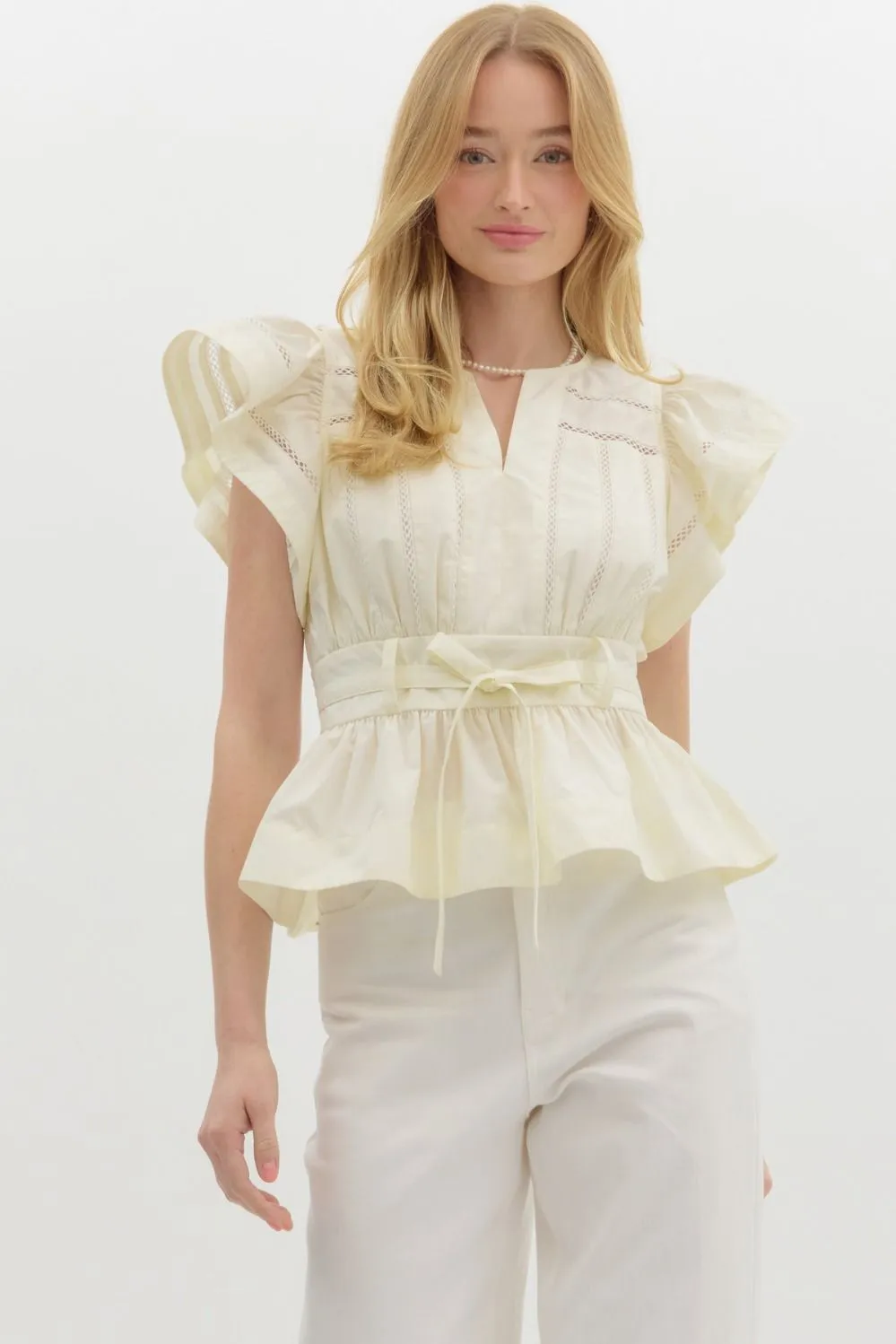 Michah Cream Top