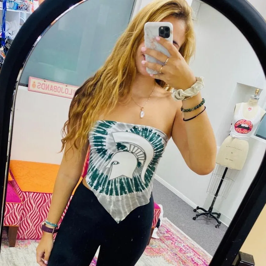 Michigan State Tie Dye Top