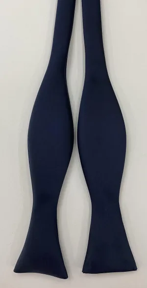 Midnight Blue Satin Silk Bow Tie ESABT-6