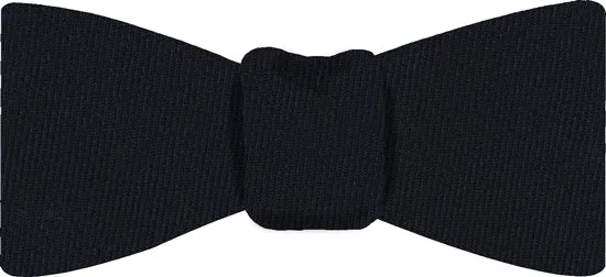 Midnight Blue Solid Challis Wool Bow Tie #CHSOBT-4