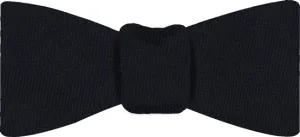 Midnight Blue Solid Challis Wool Bow Tie #CHSOBT-4