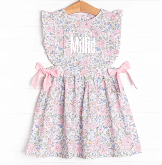 Millie Magnolia Side Tie Dress, Pink