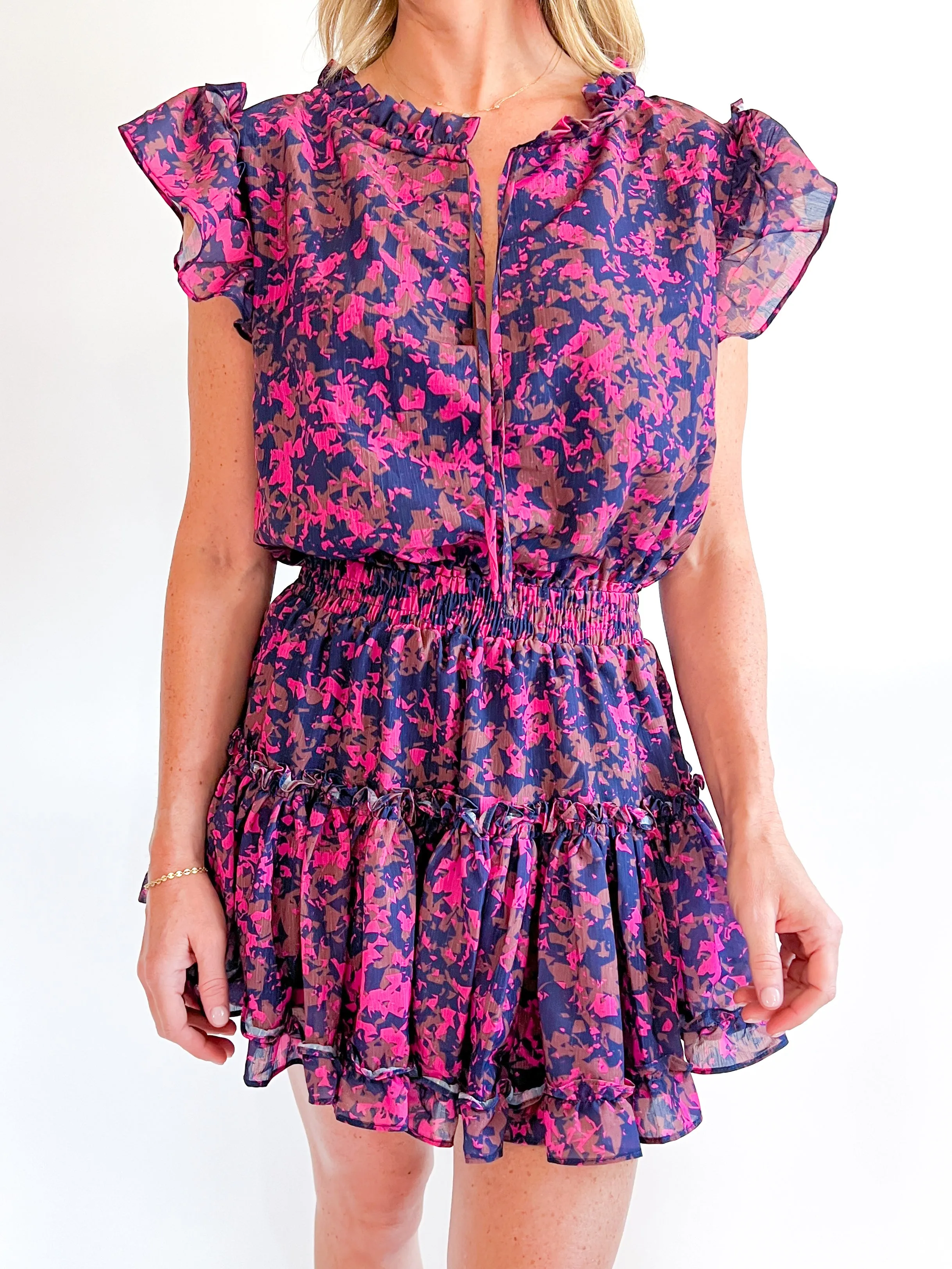 Monet Geo Ditsy Mini Dress