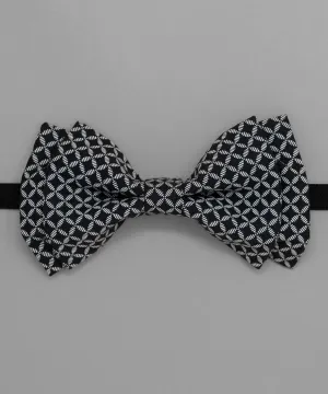 Monochrome Black Geometric Bowtie