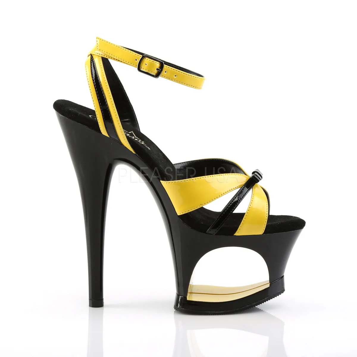 MOON-728  Yellow-Black Patent/Black
